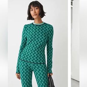 NWT & Other Stories Printed Sweater Set